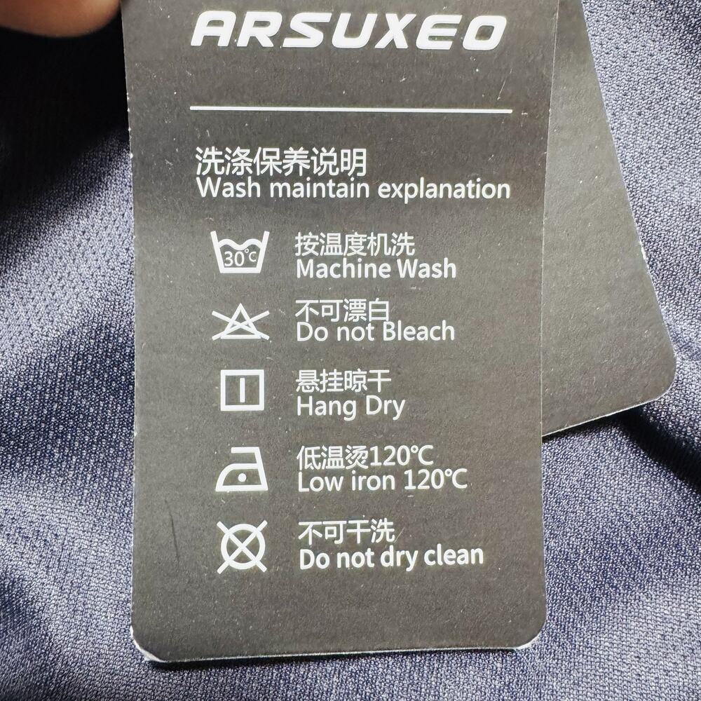 New ARSUXEO Cycling Shirt M Reflective Back Pocket Bicycle Sport Outdoors NWT - Picture 6 of 7